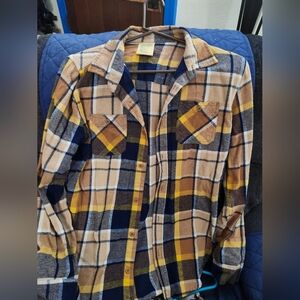 Plaid Flannel Shirt Boys Xl